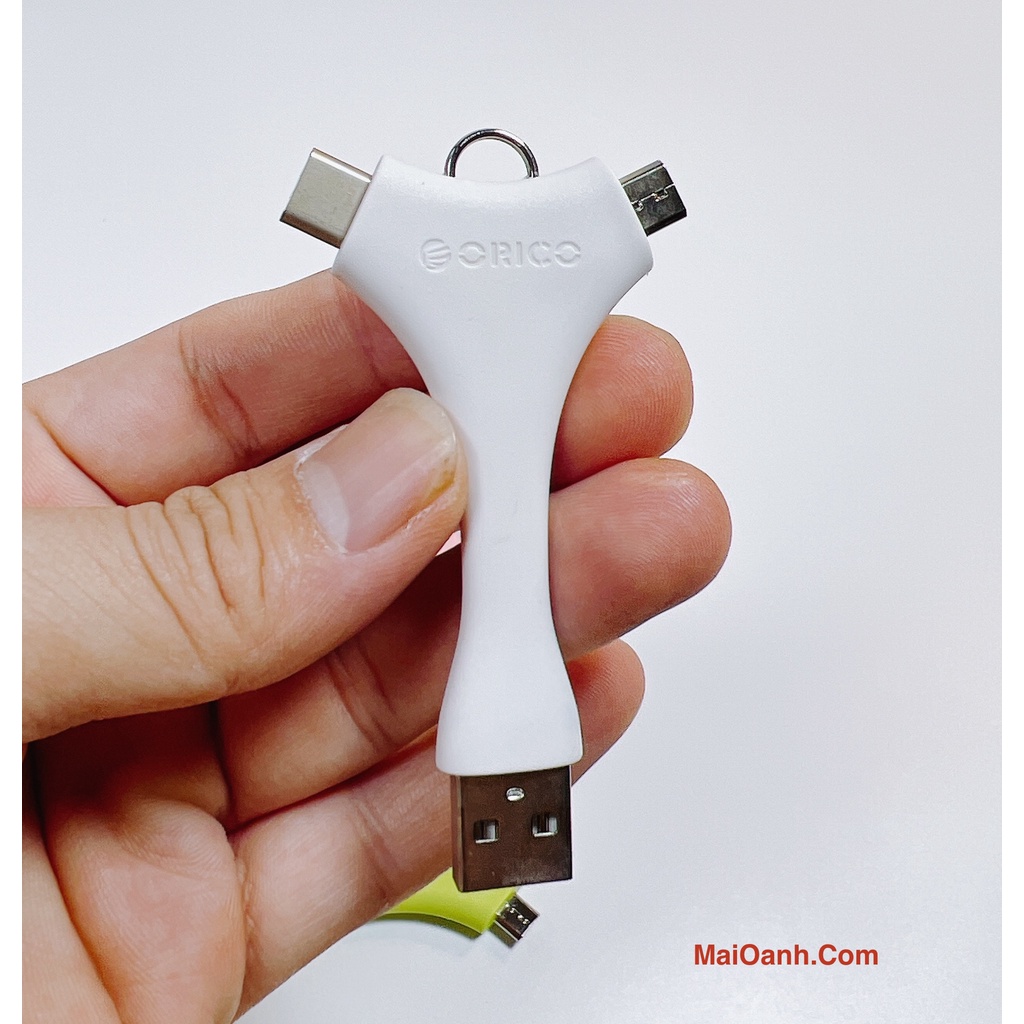 [Orico ] Cáp Chữ Y Hai Đầu 1 Micro USB Và 1 USB-Type C - Hỗ Trợ Truyền Dữ Liệu