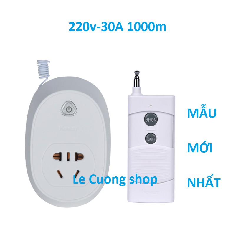 Ổ Cắm Điều Khiển Từ Xa Công Suất Lớn Honest HT-9501CZD 220v/30A 1000m mẫu mới nhất có học lệnh