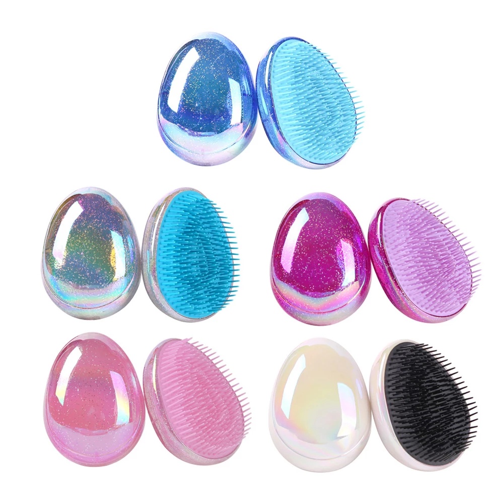 Lược Chải Tóc Hình Quả Trứng Mini Chống Tĩnh Điện Mềm Mại Dùng Trong Salon Tóc