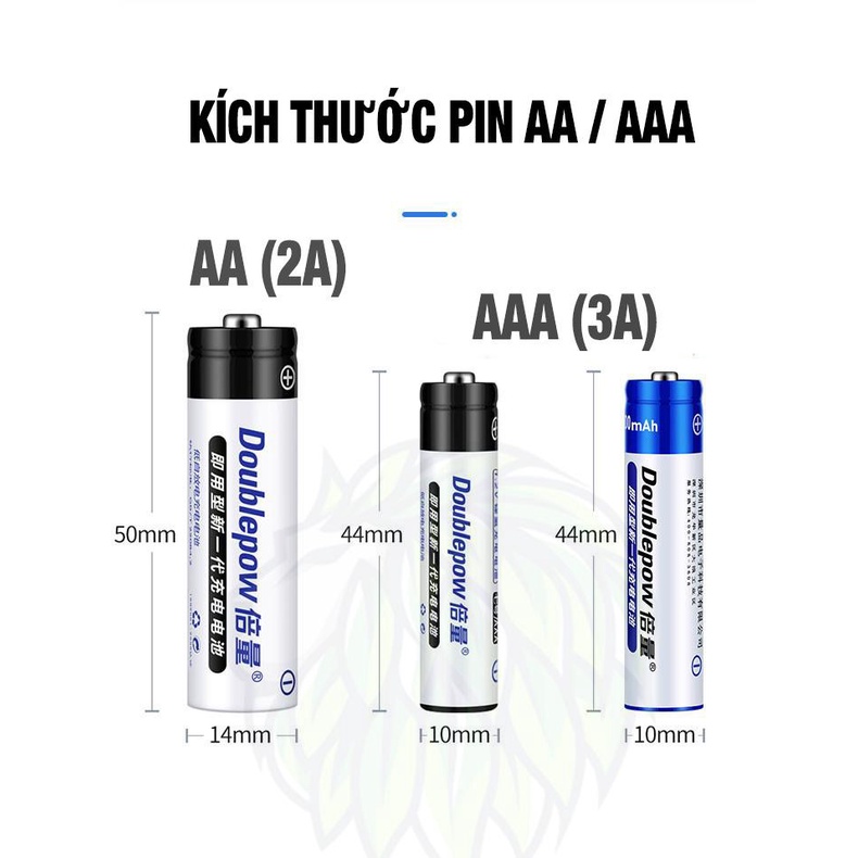 Bộ Sạc Pin AA/AAA 8 đèn Sạc 8 Pin Doublepow DP-K18 Tự Ngắt, Đèn Báo Thông Minh Dùng Cho Pin Micro, Đồ Chơi, Remote
