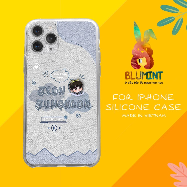 Ốp lưng ip Jeon Jungkook cho iPhone12 promaxXS XR nữ 8plus mềm 7Plus X XR Xs Max 6 6s BLUYMIN008