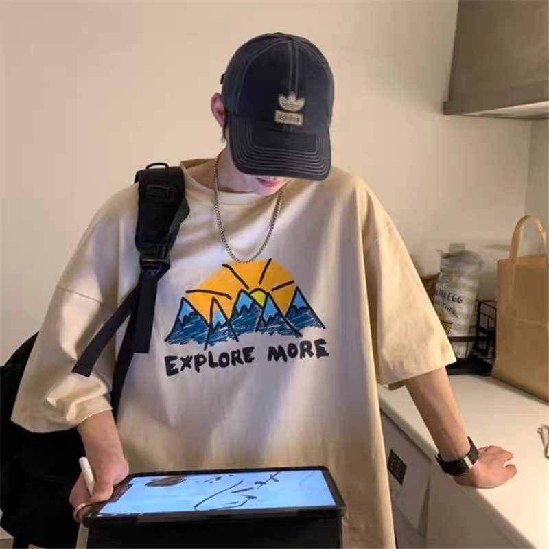 Áo thun nam nữ unisex form rộng tay lỡ AT 521