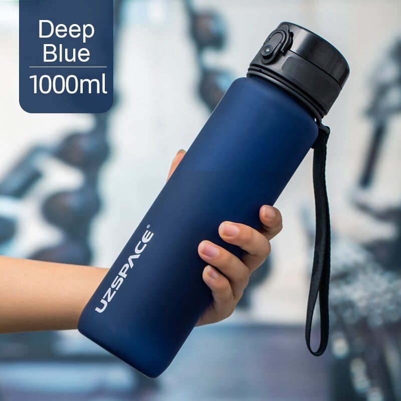 UZSPACE Water Bottle High cost performance Portable Leak-proof Outdoor Tour Sport shaker Drink Tritan Plastic Bottle 500/1000ml