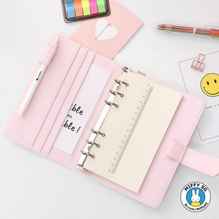 [MÃ MIFFPLAN1 giảm 10%] Sổ Còng/Sổ Planner/Sổ Ghi Chép 80 Trang Màu Hồng A5/A6 Bìa PU [Kèm Giấy Màu + Quà Tặng]