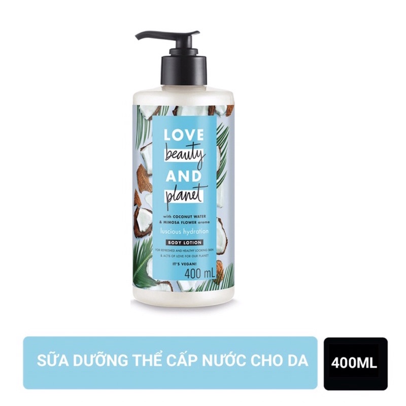 Sữa dưỡng thể body lotion Love Beauty And Planet làm sáng da, cấp nước và thư giãn tinh thần