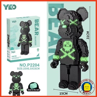 Mô hình lắp ráp bearbrick nanoblock yko p2204