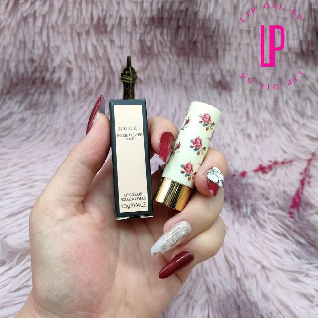 Son Gucci Rouge À Lèvres Voile Vỏ Hoa mini 1.3g đủ tone hot hit bền màu không trôi | BigBuy360 - bigbuy360.vn