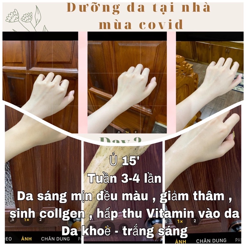 Combo 2 hộp Bột Tắm Trắng Thảo Dược Her Cosmetic ( Tặng 2 tẩy tbc cafe dừa)