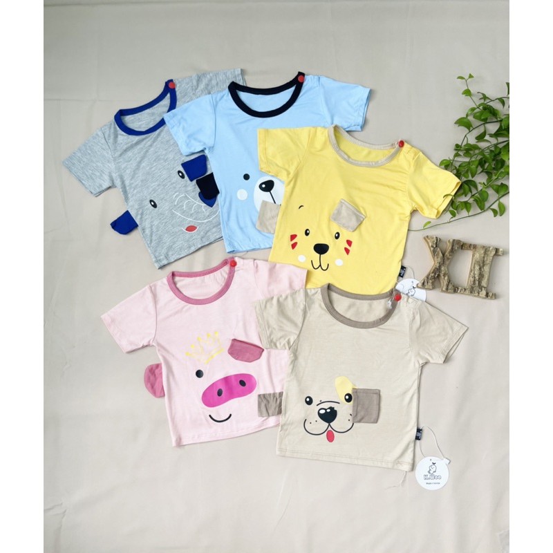 Quần áo trẻ em [Đồ bộ unisex cho cả bé trai bé gái] 😍 Set đồ bộ con thú - chất liệu thun lạnh K.woo 🐷🐷🐷