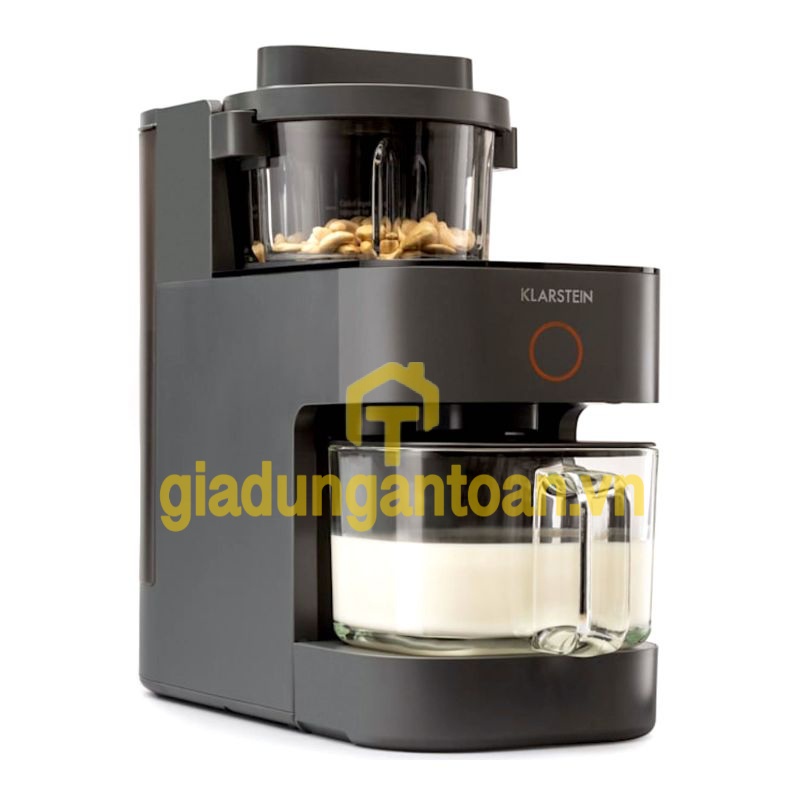 Máy làm sữa hạt Klarstein Marcia, máy xay nấu sữa hạt 1250W, nhập Đức, 8 chương trình tự động, tự làm sạch sau khi nấu