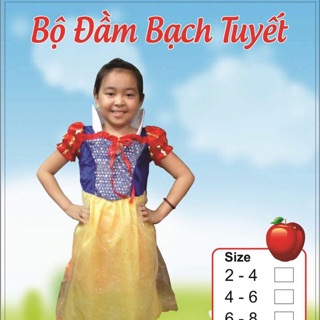 Hoá trang Halloween Nàng Bạch Tuyết xinh đẹp nguyên set