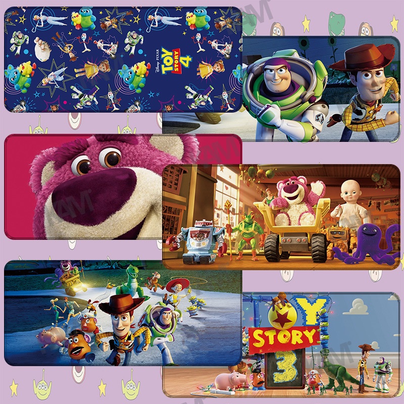Kam Phim hoạt hình Đồ chơi Story Bàn di chuột lớn 800mmx300mm Bàn di chuột không thấm nước Tấm lót chuột Lotso dễ thương In HD Buzz Ánh sáng Năm văn phòng Bàn phím chuột Tấm trang trí phòng