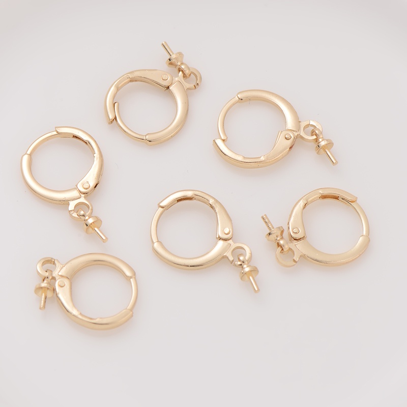 Cặp Phụ Kiện Móc Khuyên Tai diy Bằng Đồng 14K Tiện Dụng