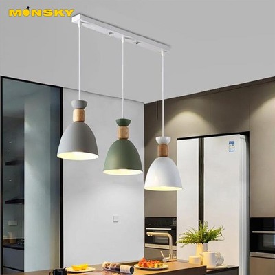 Bộ đèn thả MONSKY HATSMED cao cấp kèm bóng LED chuyên dụng và đế ốp trần (T54)