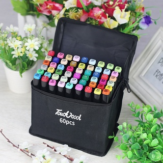 Bộ màu dạ Marker TOUCH COOL 2 ngòi túi vải/ hộp nhựa  Bộ 30/40/60/80