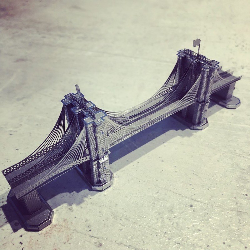 Mô hình 3D kim loại lắp ráp Cầu Brooklyn Bridge - New York [ Chưa Lắp ]
