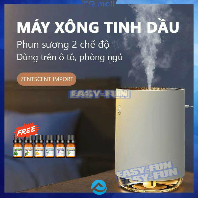 Máy Phun Sương Và Xông Tinh Dầu Khử Mùi Phòng Tích Hợp Đèn LED Trang Trí Phòng Ngủ Đa Năng