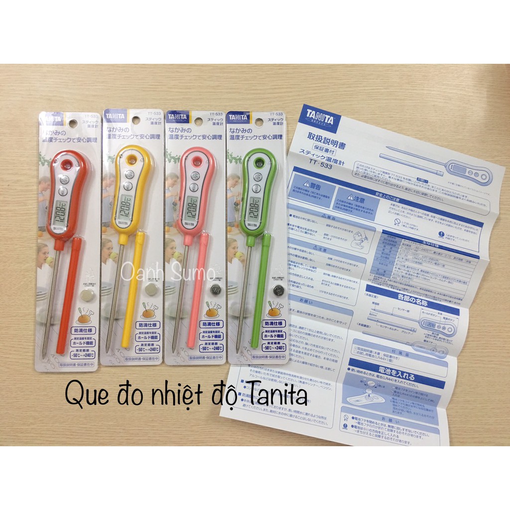 Que đo nhiệt độ nước pha sữa cho bé Tanita/Dretec Nhật