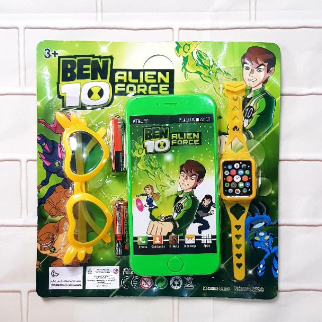 Vĩ đồ chơi 3 món mắt kính, đồng hồ, điện thoại phát nhạc nhân vật hoạt hình dễ thương (tặng kèm pin)