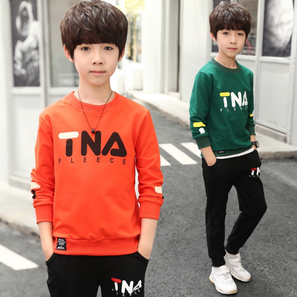 Bộ thu đông bé trai 14-45kg, quần áo thu đông cho bé trai 4-15 tuổi TNA sành điệu cá tính, hàng may kĩ.TNA68