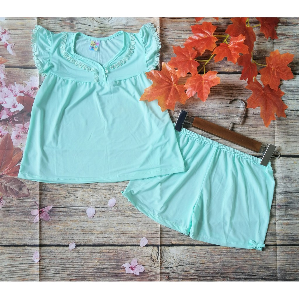 NOVA SHOP 129k combo 3 Bộ đồ bộ thun lạnh cánh tiên cho bé gái từ 18-20kg