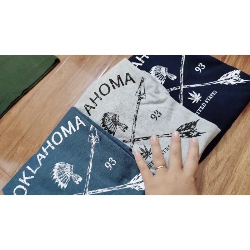 Áo thun nam Net men dài tay in OKLAHOMA