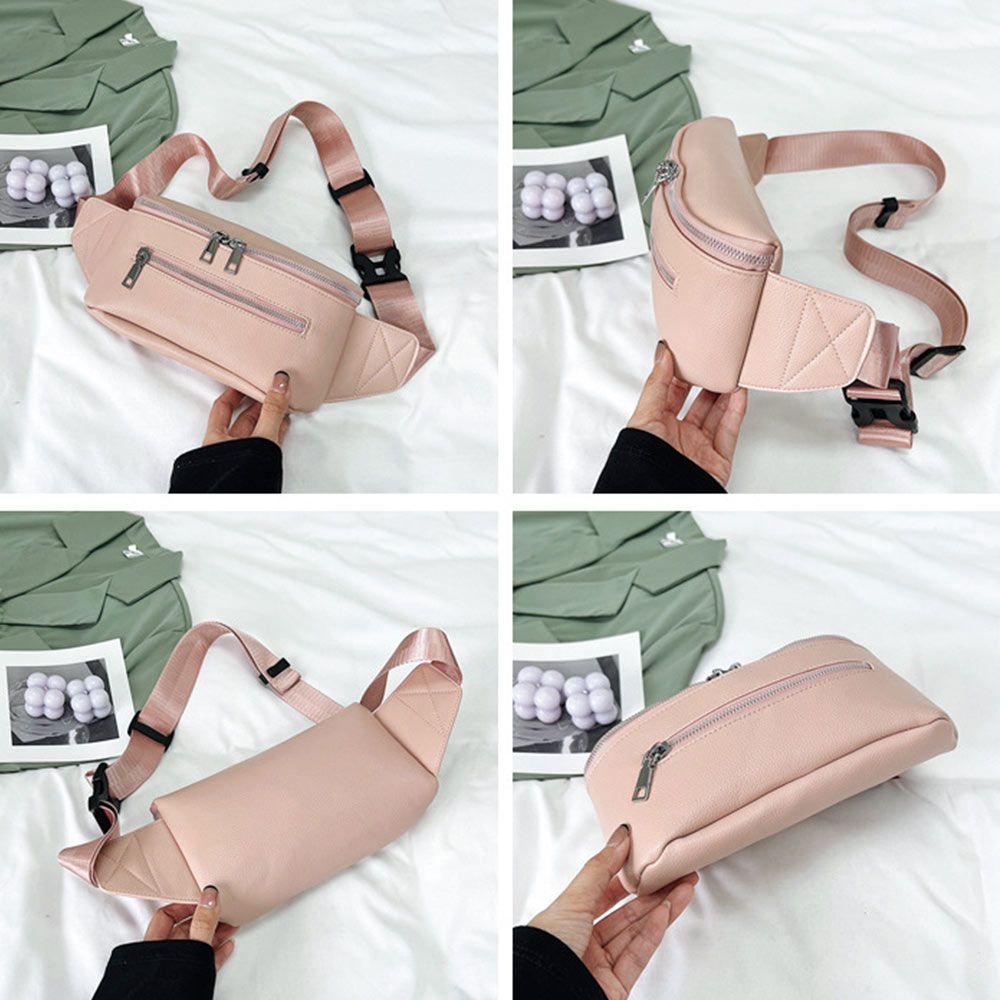 Túi Da PU Đeo Chéo Ngực Đa Năng Tiện Dụng Mang Theo Du Lịch