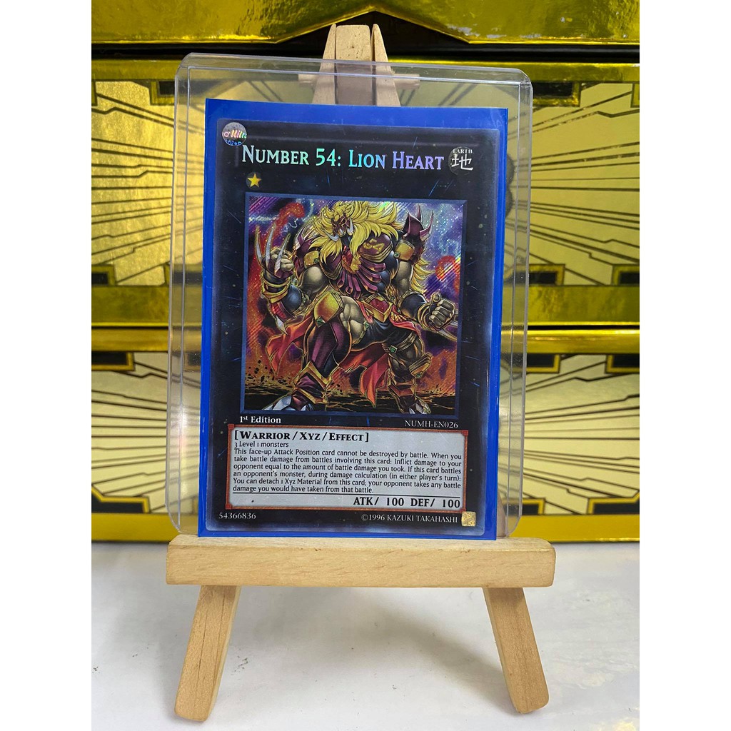 [ Dưa Hấu Yugioh ] Lá bài thẻ bài Number 54 Lion Heart - Secret Rare - Tặng bọc bài nhựa bảo quản