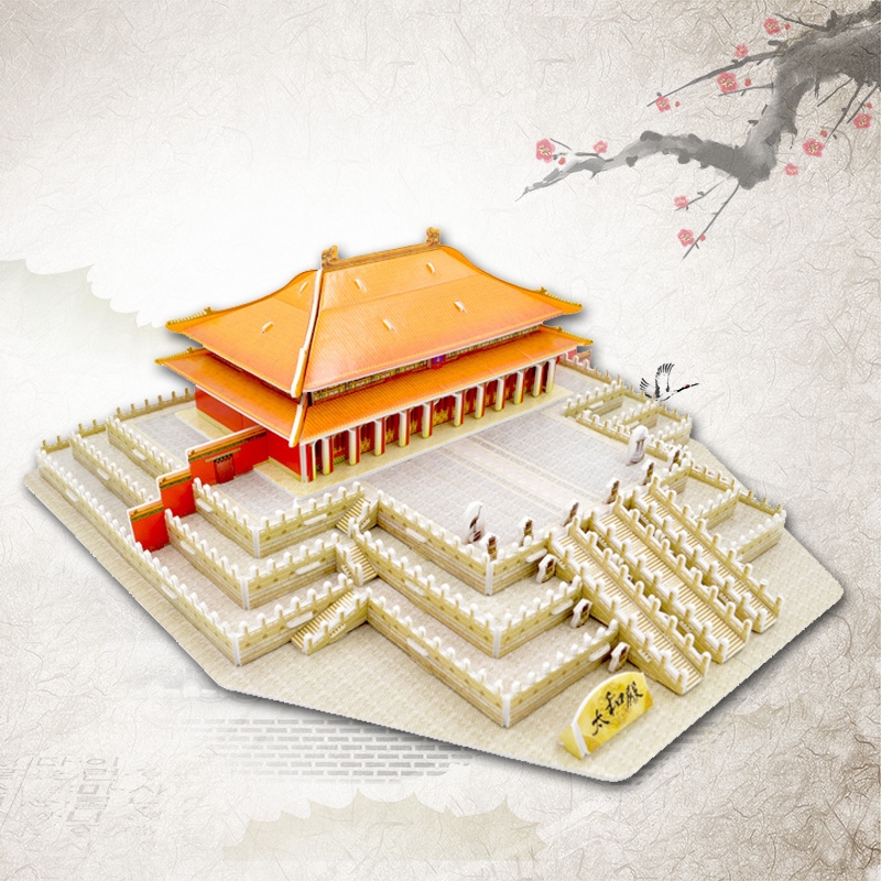 Mô Hình Ngôi Nhà 3d Bằng Giấy Lắp Ráp Phong Cách Trung Hoa
