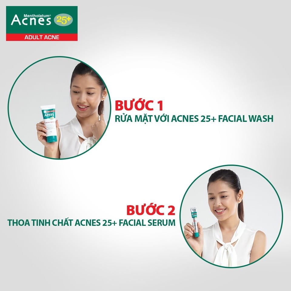 Gel rửa mặt ngăn ngừa mụn tuổi trưởng thành Acnes 25+ Facial Wash 100g