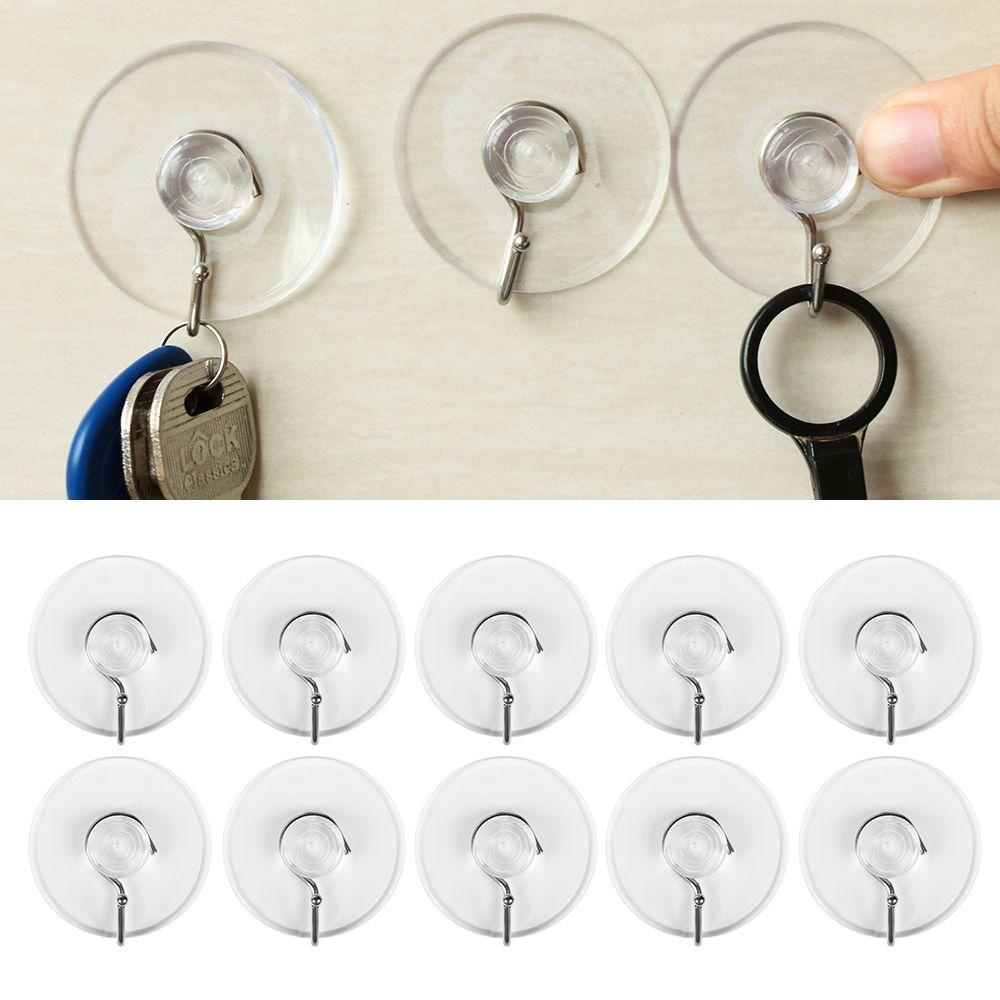 Set 10 Cốc Hút Bằng Cao Su Trong Suốt Cho Phòng Tắm Đám Cưới