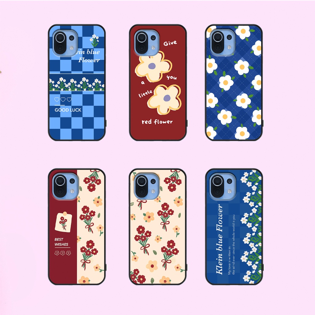 Ốp Xiaomi Mi 11 / Mi 11 Lite in hình hoa cỏ nhẹ nhàng,họa tiết caro xinh xắn.ốp lưng chống sốc