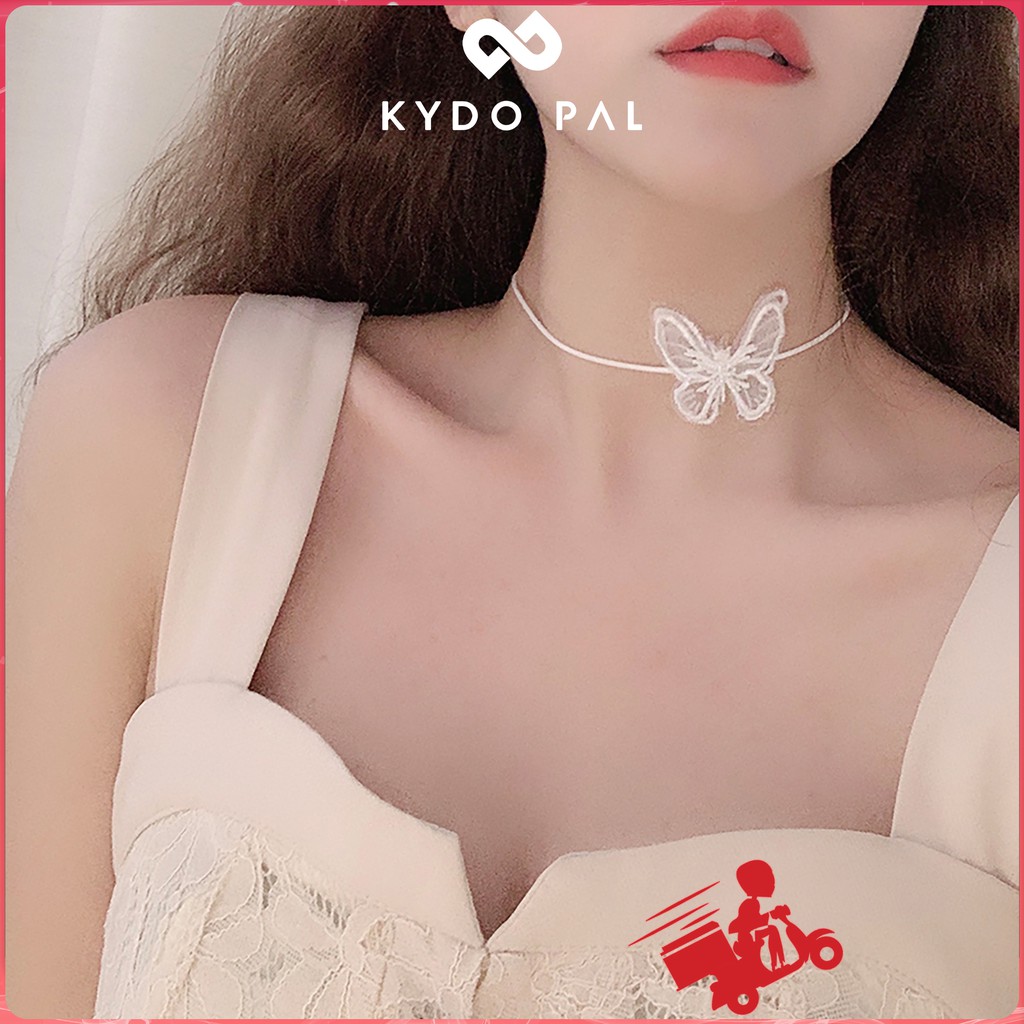 Vòng cổ choker nữ hình bướm vải dây chuyền thời trang cá tính MCK33 - KYDO PAL Phụ kiện trang sức