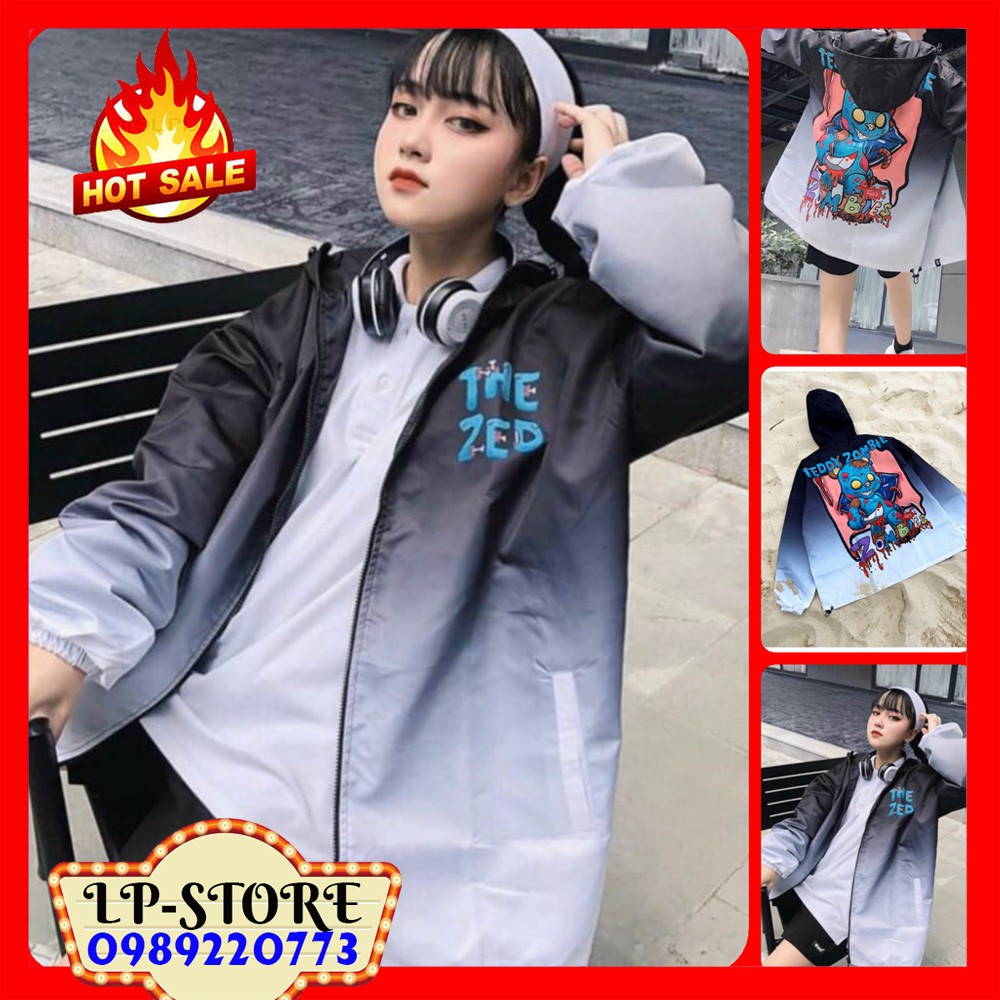 [Tặng Quà] Áo Khoác Dù Nam Nữ Unisex - Áo Jacket Bombers TEDDY Loang Màu Cực Hot - LP.STORE ( có form rộng XL )