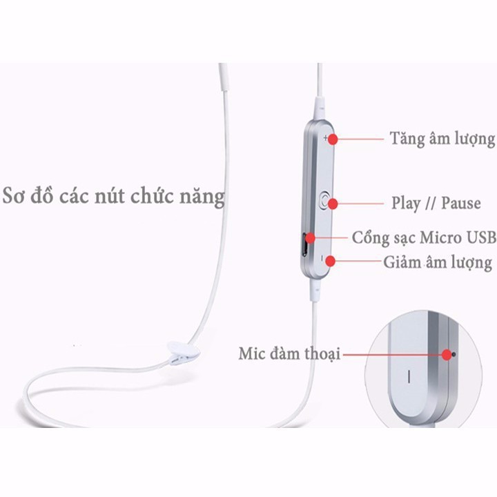 tai nghe blutooth không giây tai nghe đeo cổ - mic đàm | BigBuy360 - bigbuy360.vn