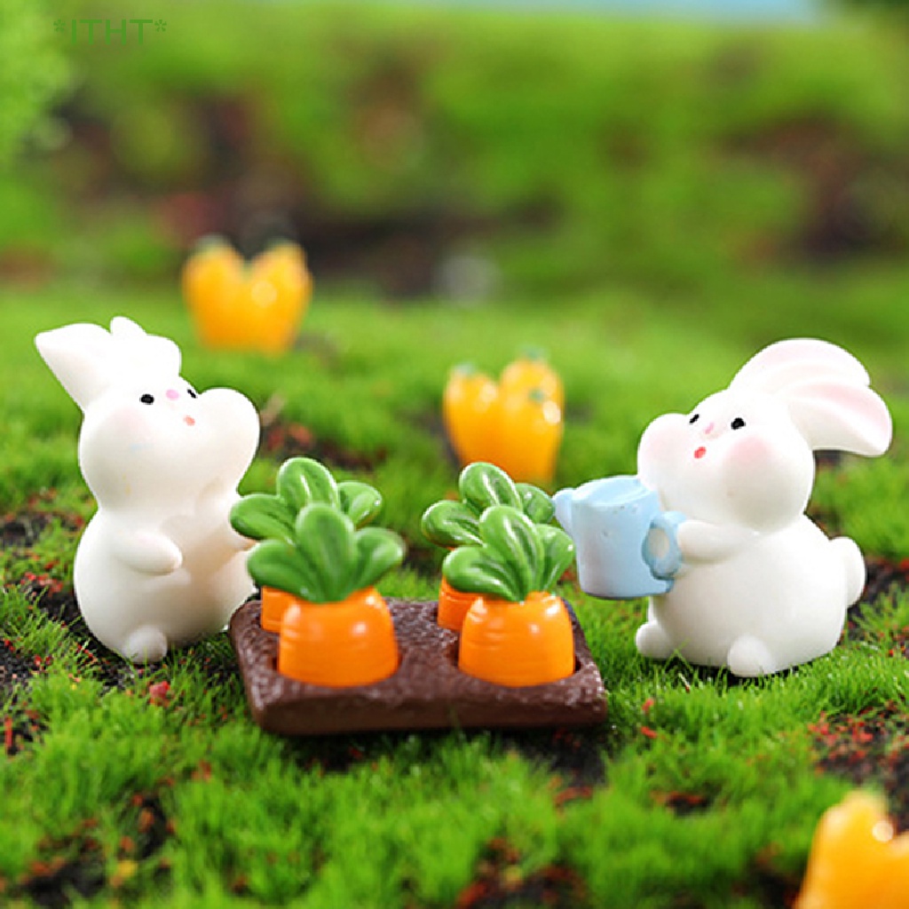 Mô Hình Cà Rốt / Thỏ Bằng Nhựa resin Trang Trí Tiểu Cảnh / Nhà Búp Bê Mới