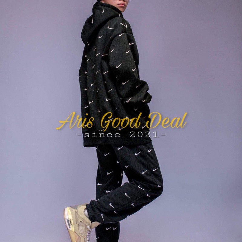 Áo Hoodie Swoosh Full Logo Thêu Hot Trend 2021