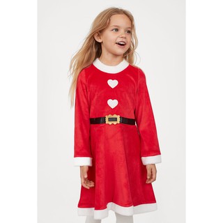 Đầm H&M Giáng Sinh Noel Cho Bé Gái Kèm Nón