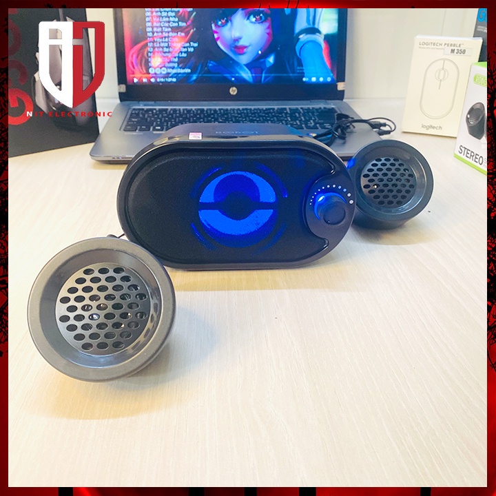 Loa máy tính pc để bàn có dây 2.1 Multimedia RS170 có đèn led loa vi tính gaming