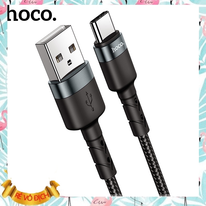Cáp Sạc Nhanh TYPE C 2.4A Hoco SU99 Chính Hãng USB To Type C Cho Android Dây Dù Chống Gãy, chống đứt
