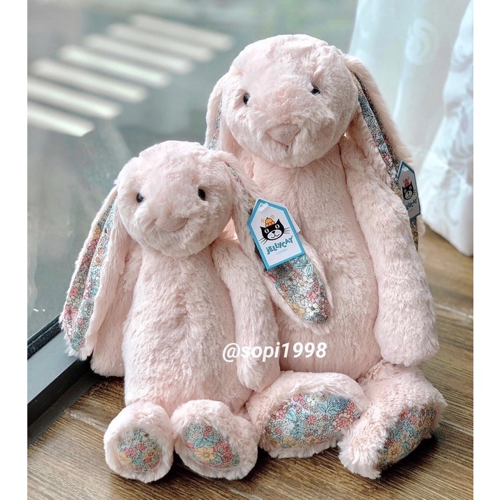 Gấu bông thỏ hồng cam phấn Jellycat Blossom blush bunny cao cấp chính hãng
