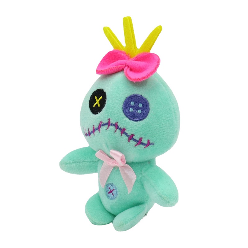 Búp Bê Nhồi Bông Mềm Mại Hình Lilo & Stitch Có Móc Treo Chìa Khóa 10cm Làm Quà Tặng Cho Bé