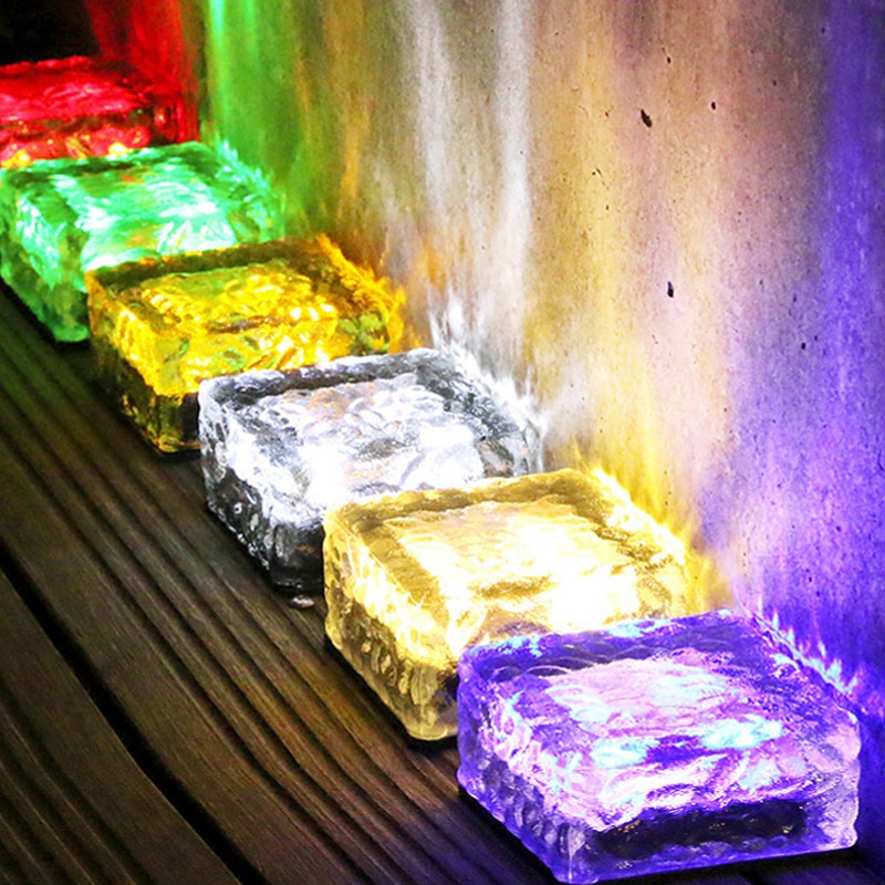 Đèn LED Hình Viên Gạch Năng Lượng Mặt Trời Trang Trí Sân Vườn/ Cầu Thang/ Lối Đi Ngoài Trời Tiện Dụng