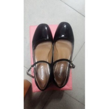 G016 Giày búp bê Marry Jane 5 cm da bóng full box