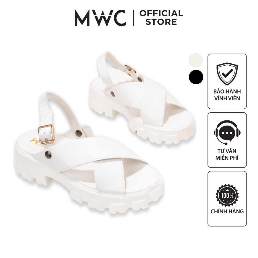 Giày MWC 2930 - Giày Sandal Đế Cao, Giày Sandal Quai Chéo Bản To Đế Cao Hot Trend