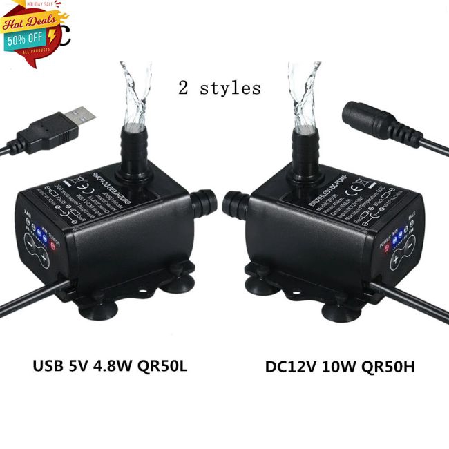 ⭐Ready Stock⭐Máy Bơm Nước Mini DC12V USB 5V 4 Chế Độ Không Chổi Than