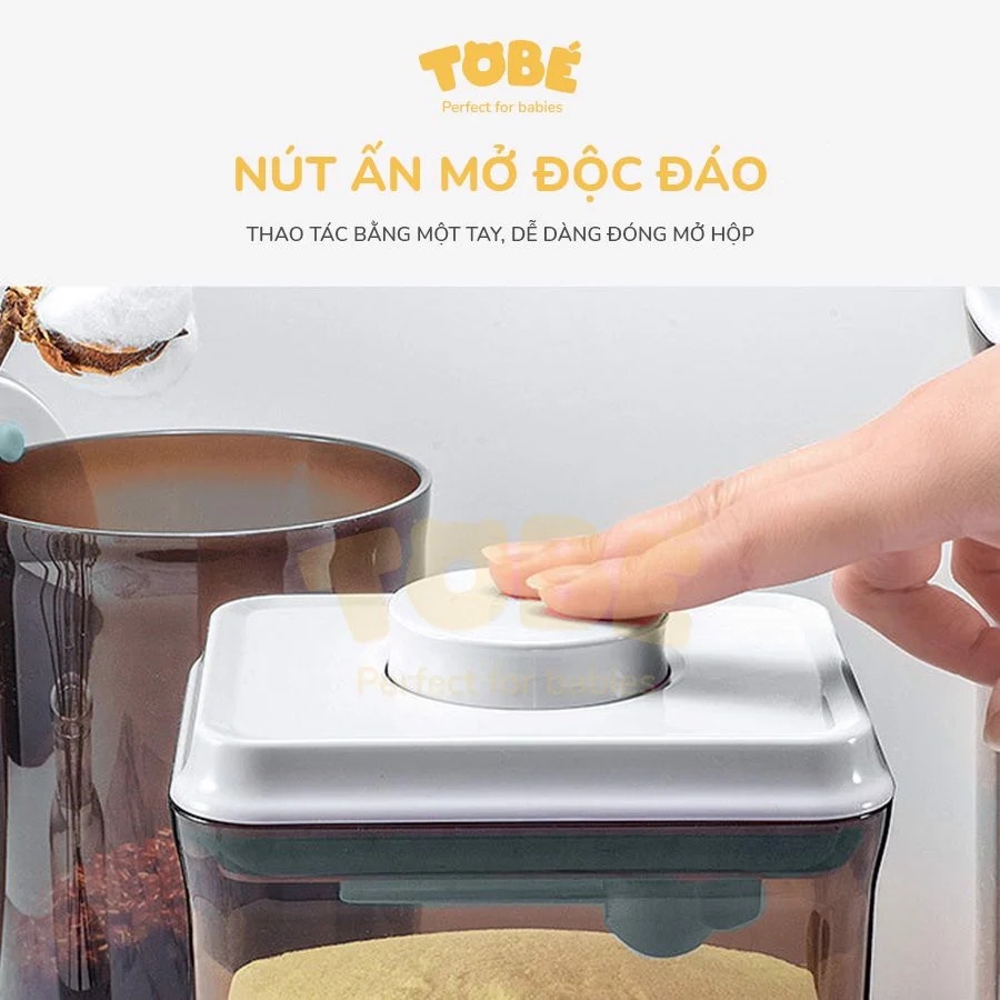 Hộp đựng sữa bột Helga chính hãng ToBé dung tích 2,3l chất liệu nhựa AS cao cấp an toàn khi sử dụng-BaByC