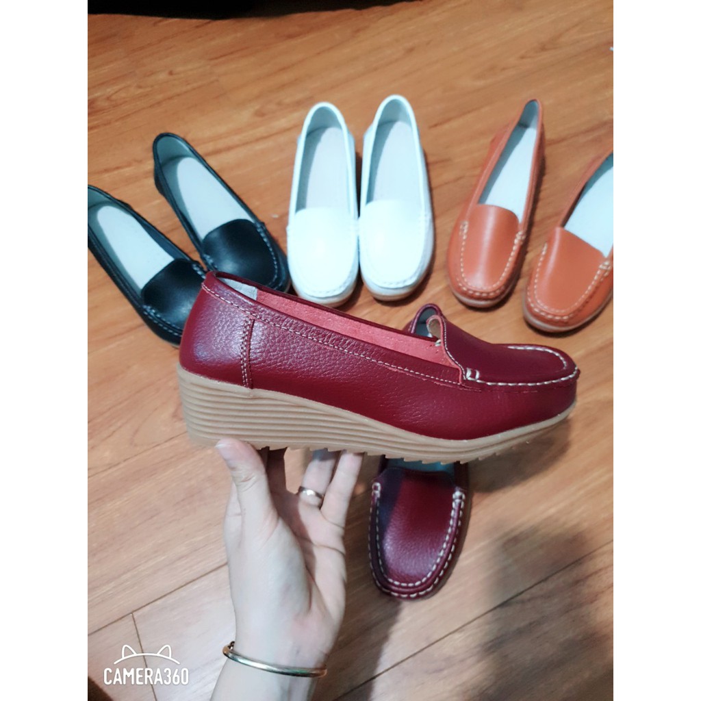 [Xả Kho] Giày Lười Nữ Đế Độn Da Mềm Cao Cấp - Giày mọi nữ siêu êm - (Sp50) | BigBuy360 - bigbuy360.vn