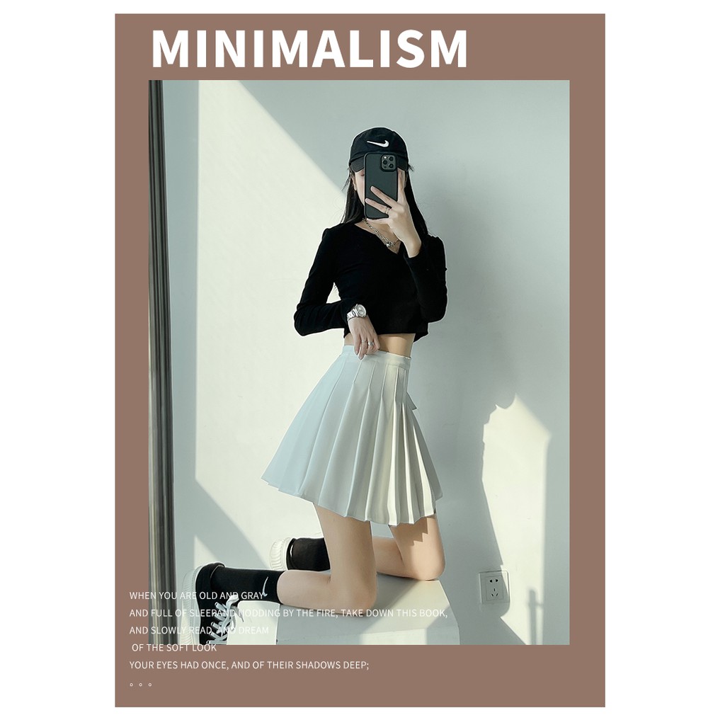 Chân Váy Chữ A Xếp Ly, Chân Váy Ngắn Lưng Cao Thời Trang Hàn Quốc SIXTEEN. | BigBuy360 - bigbuy360.vn