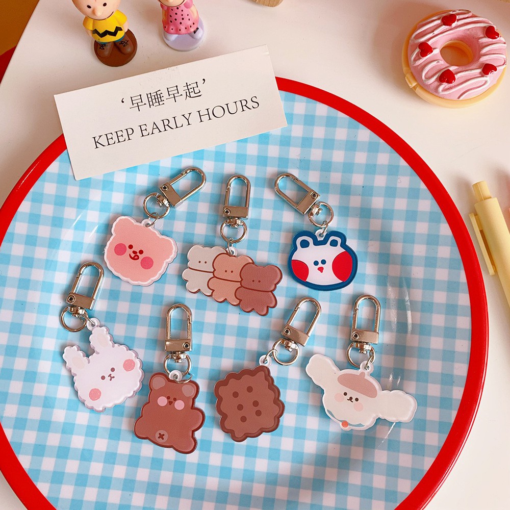 Móc khóa keychain hoạt hình chibi gấu dễ thương đáng yêu phong cách Nhật Bản